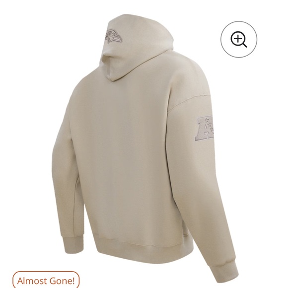 Baltimore Ravens Pro Standard Neutral Fleece Pullover Hoodie - Tan - Picture 8 of 8